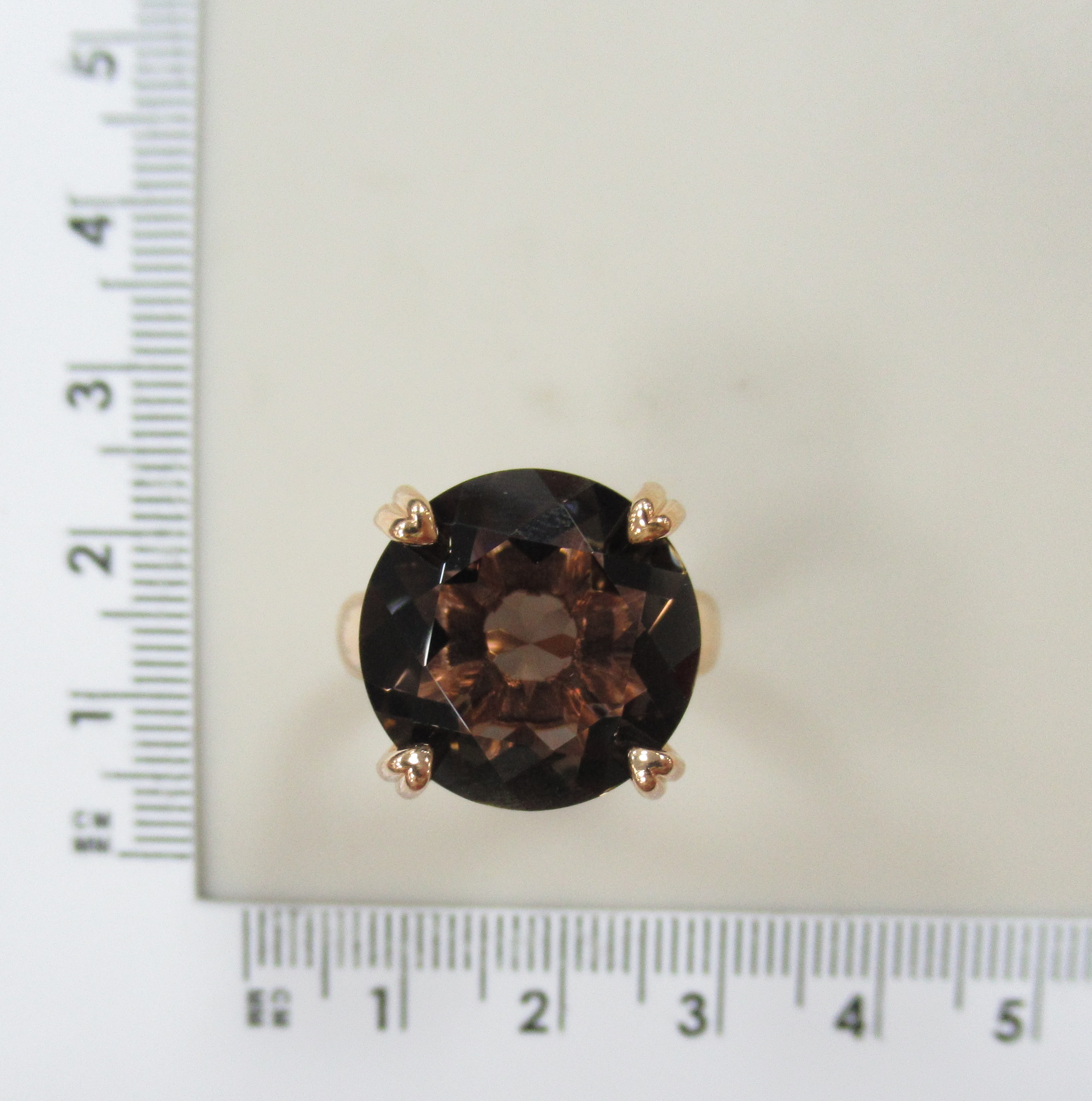 Серебряное кольцо с раухтопазом